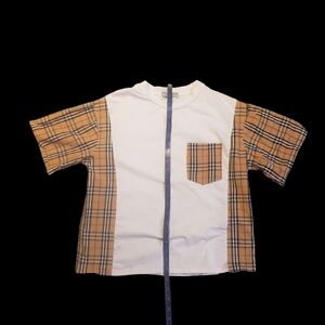 Burberry White And Plaid Tee